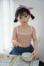 AXBDOLL 110cm GB17# Silicone+TPE Mini Sex Doll Cute Love Dolls