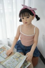 AXBDOLL 110cm GB17# Silicone+TPE Mini Sex Doll Cute Love Dolls