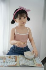 AXBDOLL 110cm GB17# Silicone+TPE Mini Sex Doll Cute Love Dolls