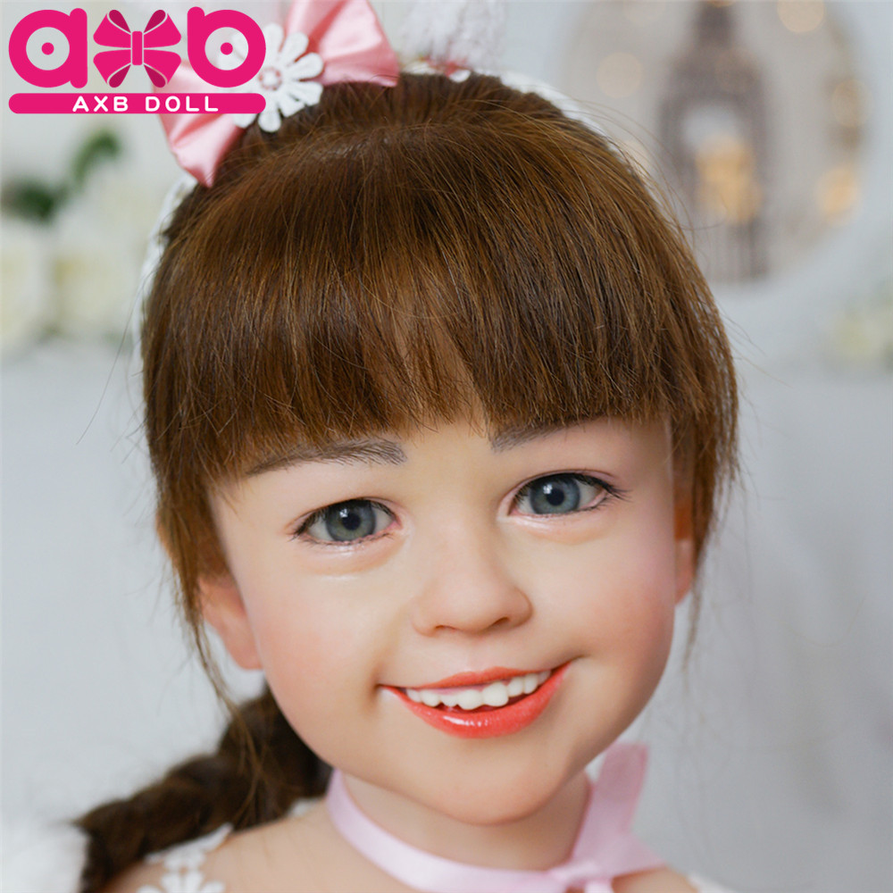 AXBDOLL G33# Super Real Silicone Doll Head - Click Image to Close